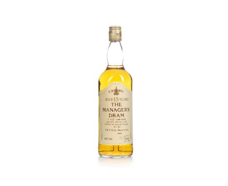 CARDHU MANAGERS DRAM AGED 15 YEARS Single Malt Scotch Whisky Matured in a refill cask, signed 19 July 1989. Full size bottle,