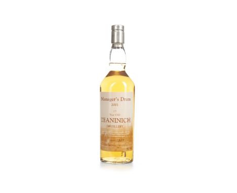 TEANINICH THE MANAGERS DRAM AGED 17 YEARS Single Malt Scotch Whisky Bottled September 2001, bottle no. 1577. 70cl, 58.3% volu