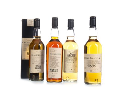 TEANINICH AGED 10 YEARS FLORA &amp; FAUNA Single Malt Scotch Whisky 70cl, 43% volume. ROYAL BRACKLA AGED 10 YEARS FLORA &amp;