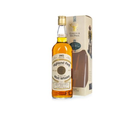 HIGHLAND PARK 1952 G&amp;M Single Malt Scotch Whisky Bottled 1996. 70cl, 40% volume, in carton.
