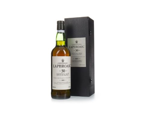 LAPHROAIG AGED 30 YEARS Single Malt Scotch Whisky 70cl, 43% volume, in box.