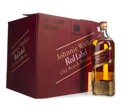 JOHNNIE WALKER RED LABEL - 1.125 LITRE (12) Blended Scotch Whisky 1.125 litre, 43% volume, in case. Twelve bottles