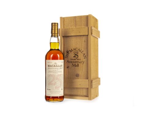 MACALLAN 1972 ANNIVERSARY MALT 25 YEARS OLD Single Malt Scotch Whisky Bottled 1998. 70cl, 43% volume, in wooden box.