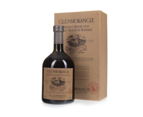 GLENMORANGIE TRADITIONAL 10 YEARS OLD 100° PROOF - ONE LITRE Single Malt Scotch Whisky One litre, 57.2% volume, in box.