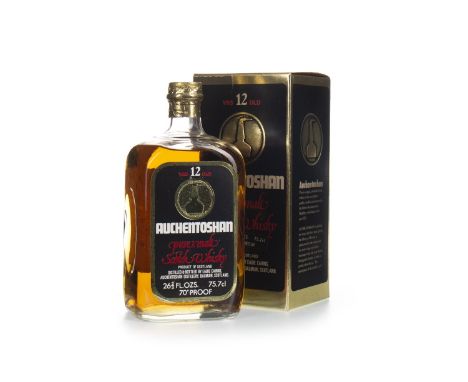 AUCHENTOSHAN 12 YEARS OLD Single Malt Scotch Whisky 26 2/3 fl.oz (75.7cl), 70° proof, in carton.