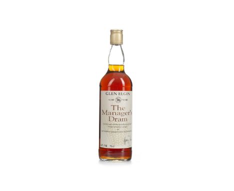 GLEN ELGIN MANAGERS DRAM AGED 16 YEARS Single Malt Scotch Whisky Sherry cask matured, signed 31 October 1993. 70cl, 60% volum