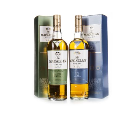 MACALLAN FINE OAK MASTERS' EDITION Single Malt Scotch Whisky 700ml, 40% volume, in carton. MACALLAN FINE OAK 12 YEARS OLD Sin