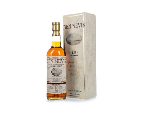 BEN NEVIS 1992 SINGLE CASK 10 YEARS OLD Single Malt Scotch Whisky Sherry butt no. 2613 filled 11 September 1992, bottled Dece