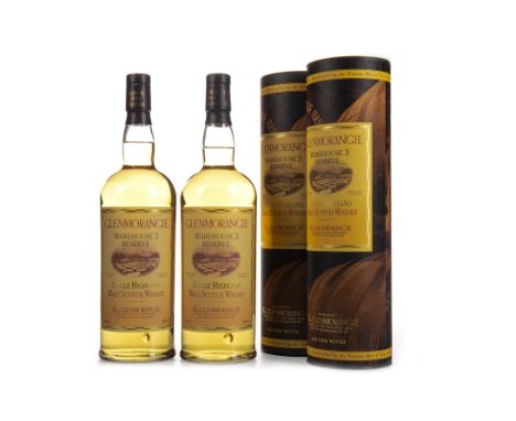 GLENMORANGIE WAREHOUSE 3 AGED 10 YEARS - ONE LITRE (2) Single Malt Scotch Whisky Matured in first fill casks. One litre, 40% 