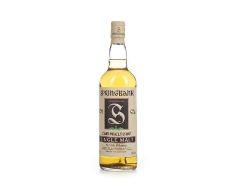 SPRINGBANK CV Single Malt Scotch Whisky 70cl, 46% volume.