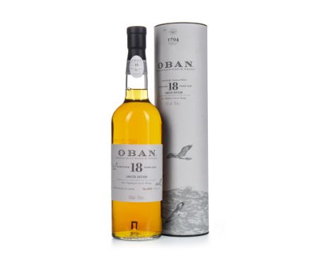 OBAN 18 YEARS OLD - BOTTLE NO. 1 Single Malt Scotch Whisky Bottled 2008, bottle no. 1 of 8778. 70cl, 43% volume, in tube.