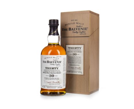 BALVENIE AGED 30 YEARS Single Malt Scotch Whisky Matured in traditional whisky oak casks and Oloroso sherry casks. 70cl, 47.3