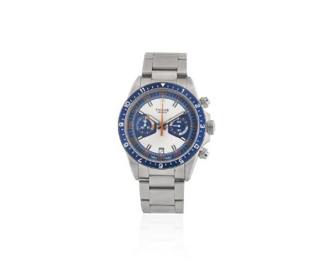 Tudor. A stainless steel automatic calendar chronograph bracelet watchModel: Heritage Chrono BlueReference: 70330 BDate: Purc