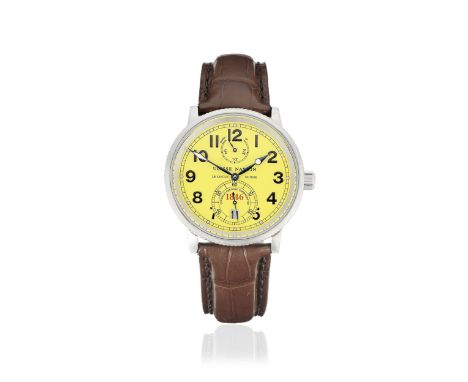 Ulysse Nardin. A stainless steel automatic calendar wristwatch with power reserveModel: Marine Chronometer 1846Reference: 263