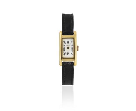Cartier. A lady's 18K gold manual wind rectangular wristwatch (AF)Model: TankDate: London Import mark for 1930Movement: Jewel