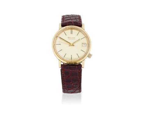 Bulova. A 9K gold electronic calendar wristwatchModel: AccutronReference: 888-4Date: London Import mark for 1975Movement: Ele