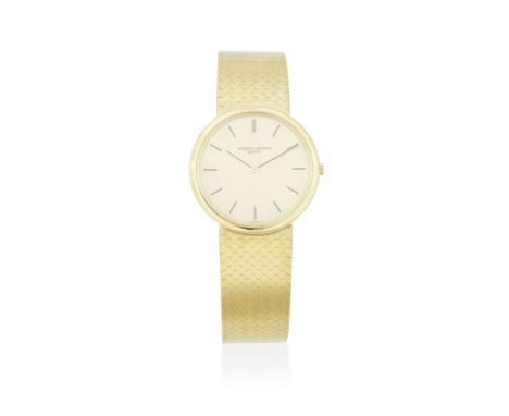 Vacheron Constantin. An 18K gold manual wind bracelet watchReference: 2101Date: Purchased 23rd July 1982Movement: 17-jewel Ca