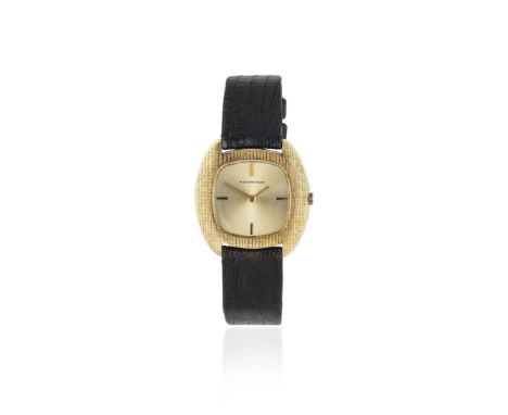 Audemars Piguet. A fine slim 18K gold manual wind cushion form wristwatchDate: Circa 1970Movement: 17-jewel Cal.2003 manual w