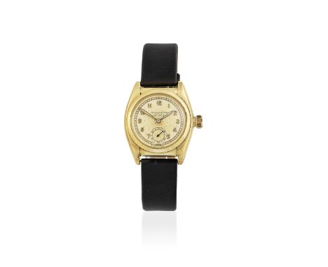 Rolex. A 9K gold manual wind wristwatchModel: Oyster Royal ChronometreReference: 1873Date: London Import mark for 1937Movemen