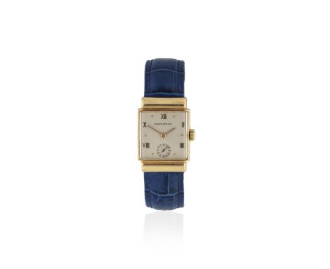 Patek Philippe. An 18K gold manual wind rectangular wristwatchReference: 1438Date: Circa 1940Movement: 18-jewel Cal.9-90 manu