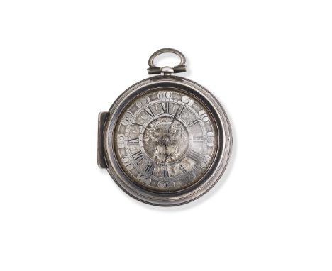 George Graham. A silver key wind open face pocket watchDate: Circa 1715Movement: Engraved gilt full plate fusee verge, pierce
