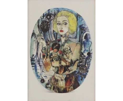 ▴ Sir Grayson Perry RA (b.1960)'Claire as a Soldier'digital print in colours on linen, from a limited edition of 400 tea towe