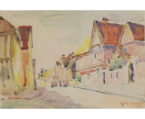 Cyril Edward Power (1872-1951)Lavenhamsigned and dated 'CYRIL E. POWER/1921' l.r., inscribed with pencil notes l.c., watercol
