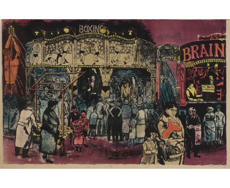 ▴ Sheila Robinson (1925-1988)Fairgroundlithograph in colours, signed 'Sheila Robinson' twice in pencil l.r., and numbered '12