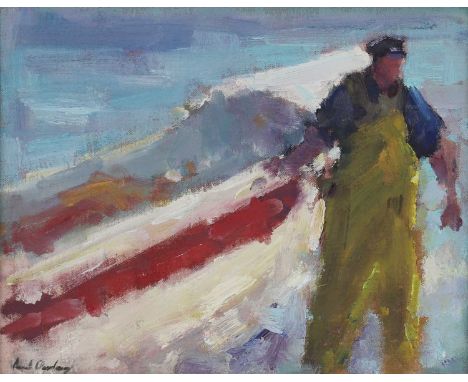 ▴ Paul Darley (b.1958)'Red Stripe'signed 'Paul Darley' l.l., oil on canvas laid on board21 x 26cmCondition ReportFramed: 34x 