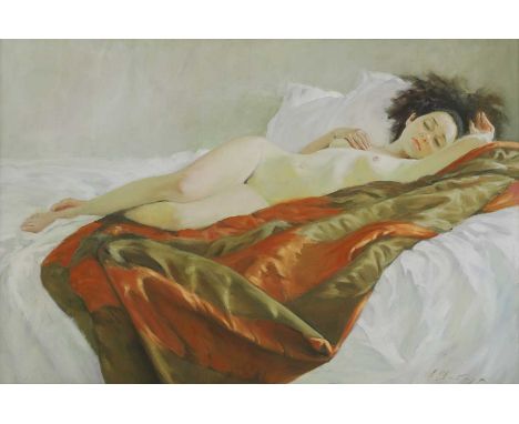 Alexander Shevchuk (Ukrainian, b.1960)Sleeping nudesigned in Cyrillic l.r., also signed, inscribed and dated '2009' verso, oi