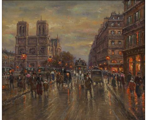 ▴ Jean Victor Boyer (French, 1915-1998)Parisian viewsigned 'Boyer' l.r., oil on canvas45.5 x 54.5cmCondition ReportFramed: 52