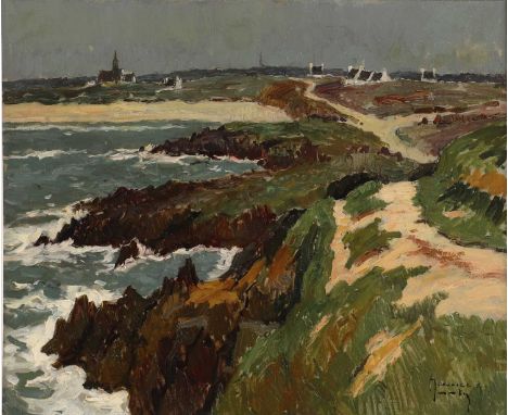 ▴ Maurice Martin (French, 1894-1978)'La Pointe de la Torche, Bretagne'signed 'Maurice Martin' l.r., oil on canvas54.5 x 65.5c
