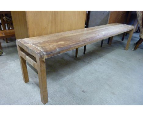 An oak bench 