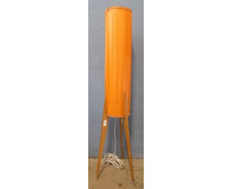 An oak rocket lamp 