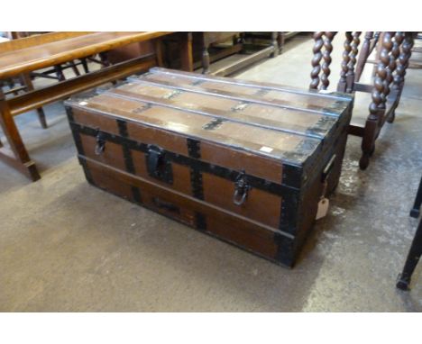 An early 20th Century steamer trunk 