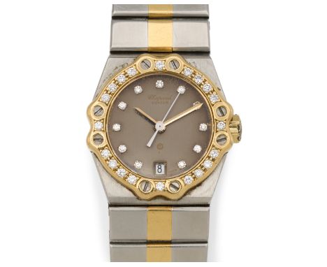 CHOPARDSt. Moritz- Armbanduhr. Herkunft: Schweiz. Werk: Quarz, Cal. ETA 956.112. Gehäuse/Armband: Bicolour, Lünette mit 20 Di