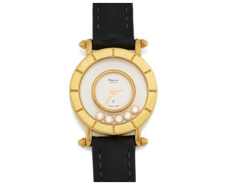 CHOPARDHappy Diamonds. Armbanduhr. Herkunft: Schweiz, Genf. Werk: Quarz, Cal. ETA 201.001. Gehäuse/Armband: 750/- Gelbgold, s