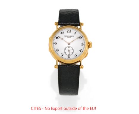 PATEK PHILIPPEOffiziersuhr. Armbanduhr. Herkunft: Schweiz, Genf. Datierung: 1989. Werk: Handaufzug, Cal. 215. Gehäuse/Armband