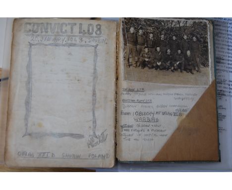 Ephemera, to include; Edwardian sketch book annotated with poetry, circa 1920s scrapbook with portraits and cigarette cards, 