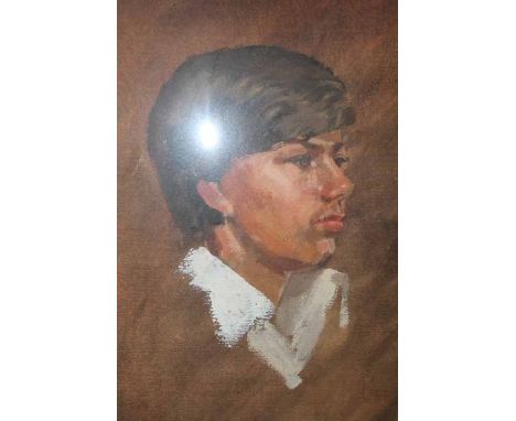 SCOTTISH SCHOOL,
MALE PORTRAIT
mixed media
59cm x 48cm overall
In an ornate gilt frame and under glass