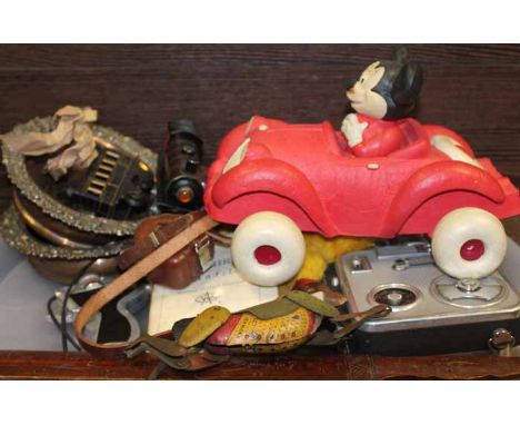 LARGE COLLECTION OF COLLECTABLES
including Lehmann tin plate toys, Disney Mickey Mouse car, German tin plate trains, two ash 