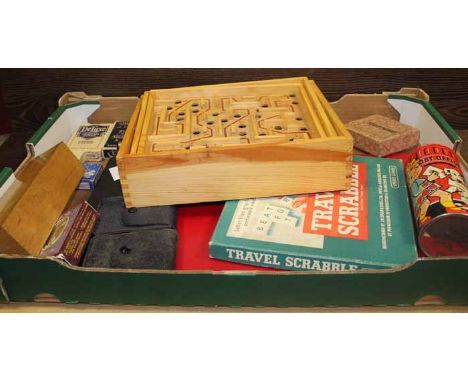 LOT OF COLLECTABLE GAMES
including playing cards, c.1950s money tin etc 
Condition varies across the lot