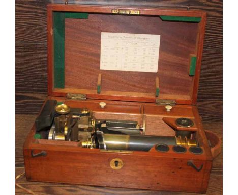 VINTAGE BRASS MICROSCOPE