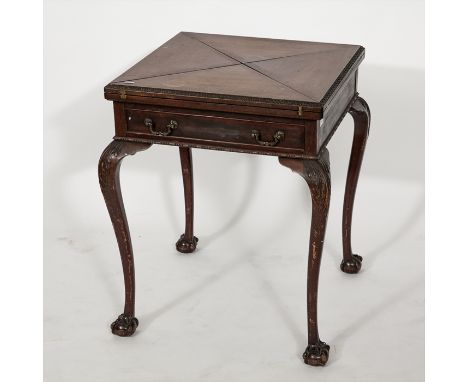 LATE VICTORIAN MAHOGANY ENVELOPE CARD TABLE
76cm high
