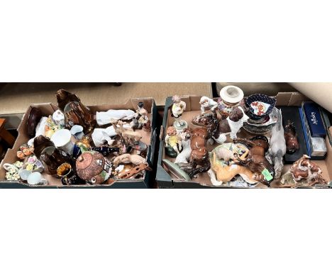 A selection of Beswick and other animals; Royal Worcester figures etc 