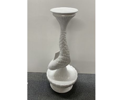 A ceramic plant stand, H. 70cm.