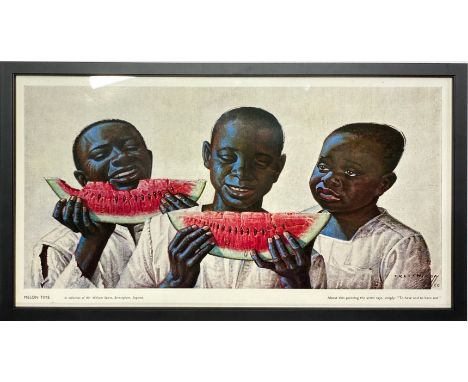 A framed 1960's print Melon time by Tretchikoff, 51 by 29cm.