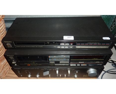 Technics Quartz synthesizer ST-Z450L, amplifier etc 