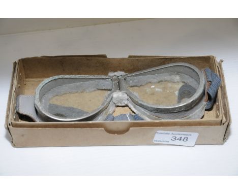 Pair of vintage flying goggles