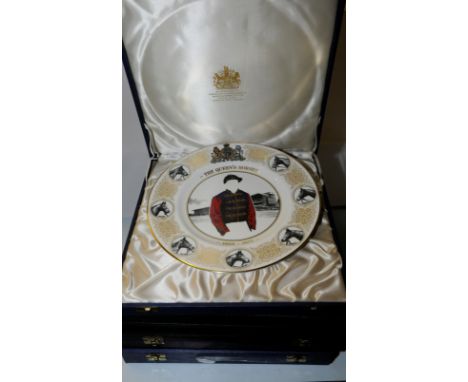 Royal Worcester, two Spode and Wedgwood plates in original boxes 